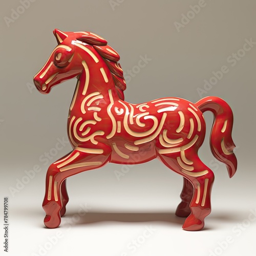 red porcelain toy horselovely UHD Wallpaper