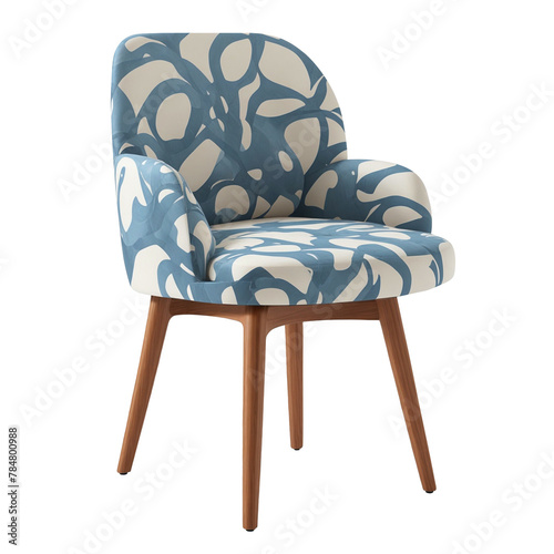 Modern Cushion and Armchair isolated on transparent background PNG Image. Generative AI. photo