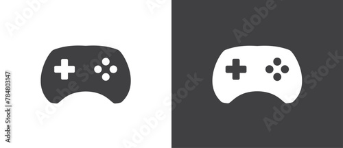 Video Game console icon, Video game console. Black joystick vector, Game controller, Gamepad icon vector illustration logo template in trendy flat style black and white background.