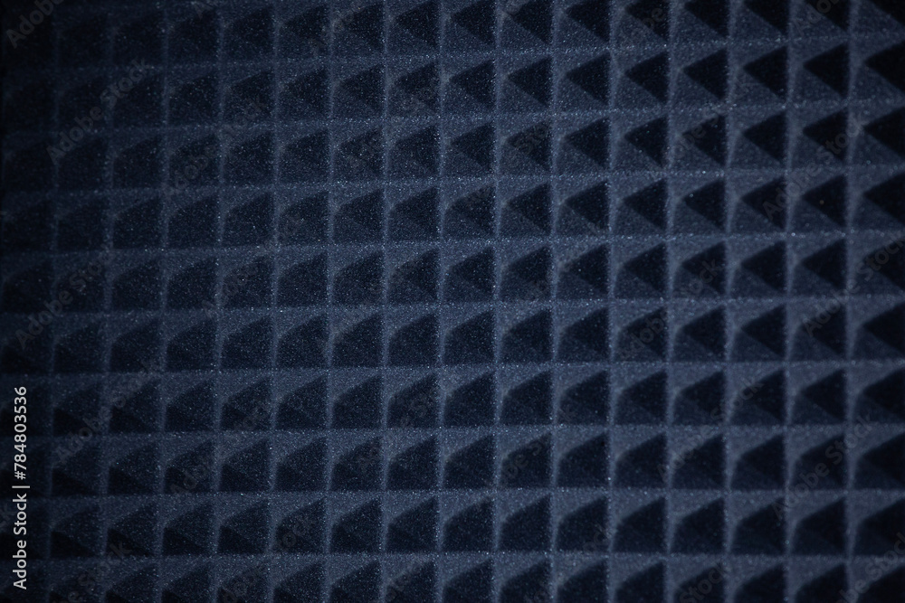 Perspective view of the pyramid style padding layer panel for voice recording. Perspective view of the pyramid style padding layer panel for voice recording.