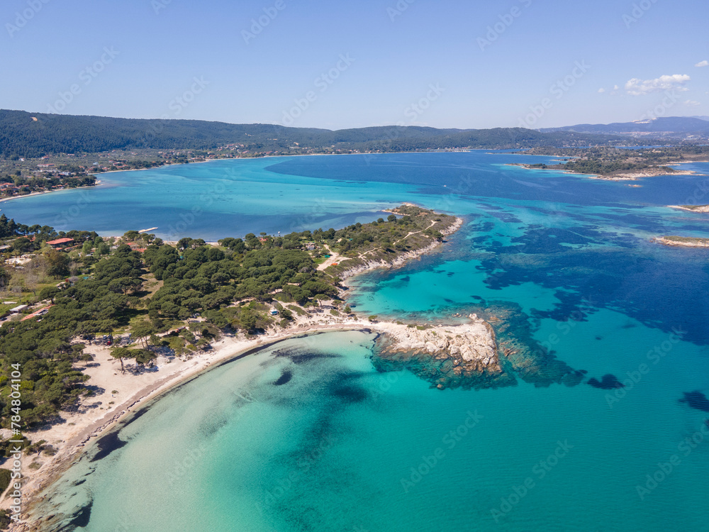Naklejka premium Sithonia coastline near Karydi Beach, Chalkidiki, Greece