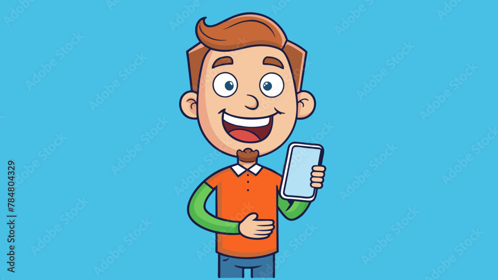 A person is holding a smartphone vector illustration