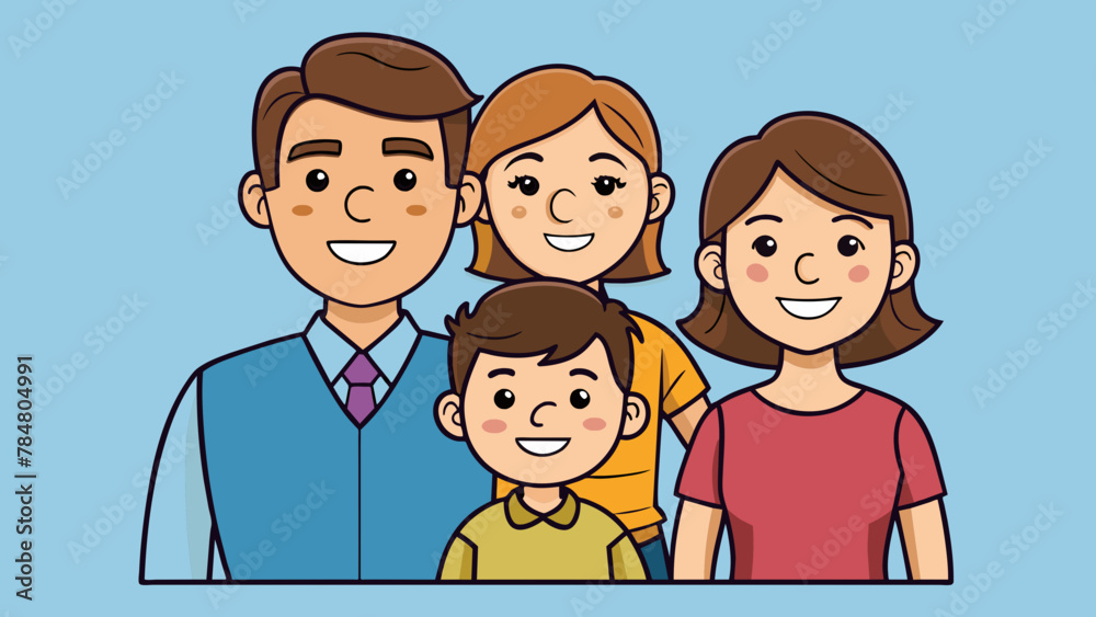 Happy family mother father brother sister vector illustration Happy family mother father brother sister vector illustration