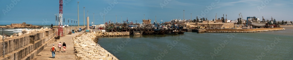 Panoramic view at Essaouira in Morocco on a sunny day