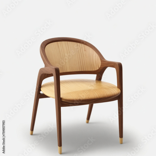 Modern Cushion and Armchair isolated on transparent background PNG Image. Generative AI.
