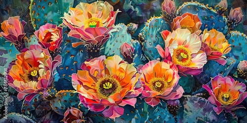 barrel cactus flowers © Steph