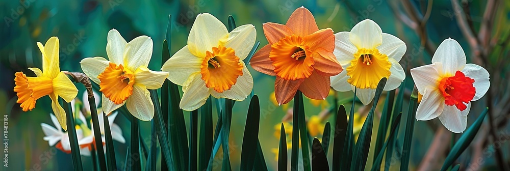 Obraz premium photo of colorful daffodils