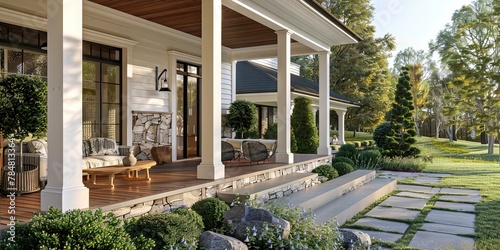 photo of contemporary front porch