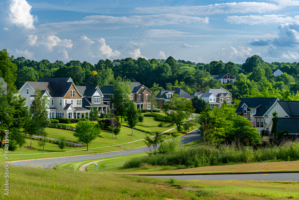 Idyllic Suburban Landscape: NC's Diverse and Beautiful Real Estate