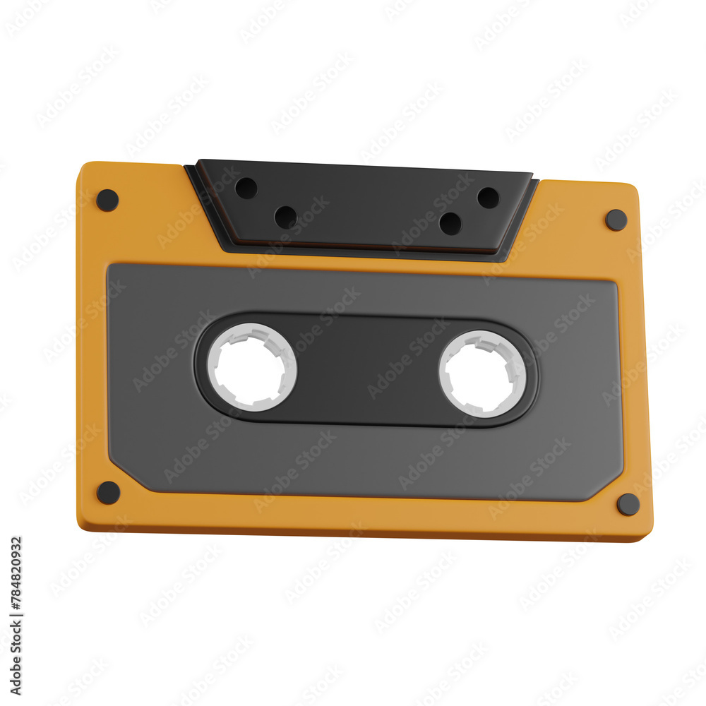 Obraz premium 3d render Cassette Tape illustration