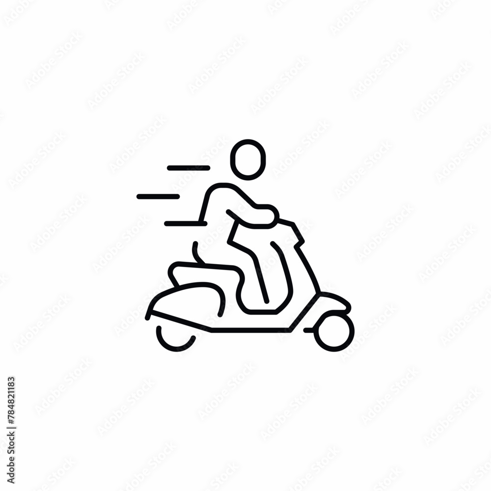 scooter fast express delivery service icon scooter fast express delivery service icon