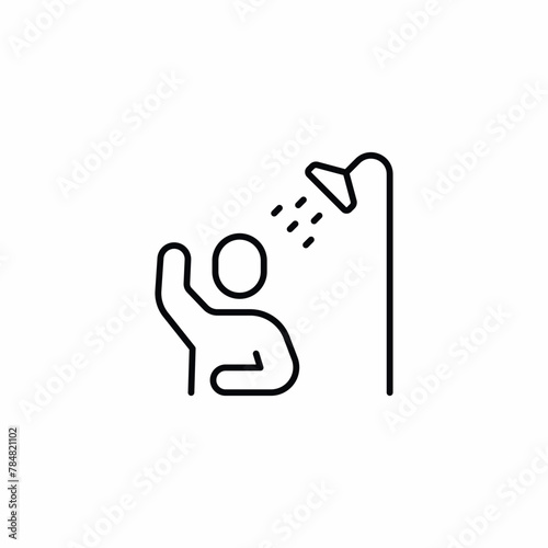person bathe shower spa icon