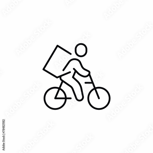 bicycle bike courier delivery icon