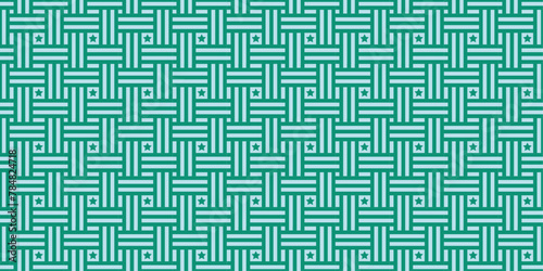 The green stripes form a continuous square across the sheet, giving a beautiful feeling of strength from the combination of small things. Vector luxury abstract background. © Pattern Collector