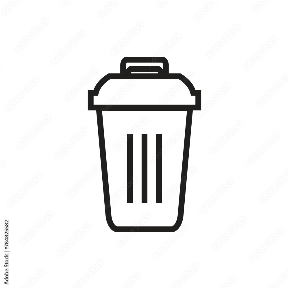 trash can vetor icon line new trash can vetor icon line new