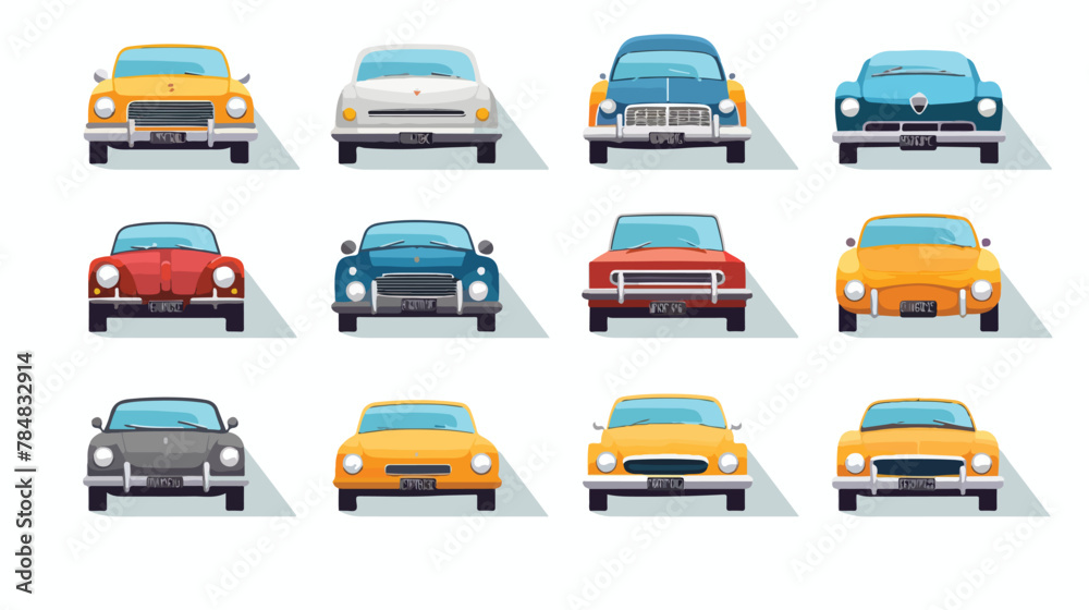 Vector image set of 12 cars with white background 2