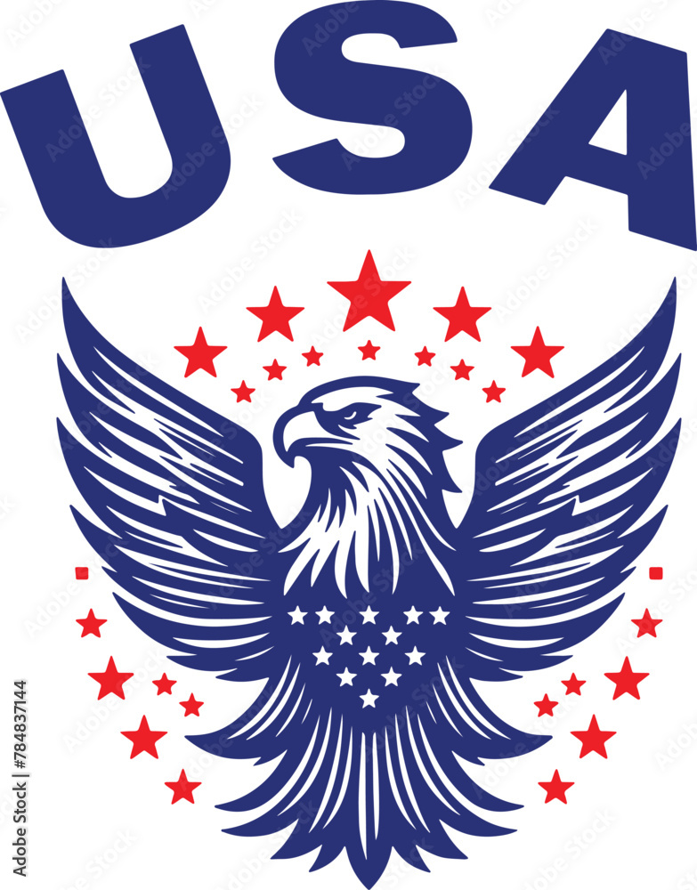Obraz premium USA Eagle Graphic