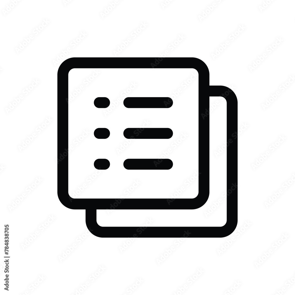 Simple Order List icon. The icon can be used for websites, print templates, presentation templates, illustrations, etc	