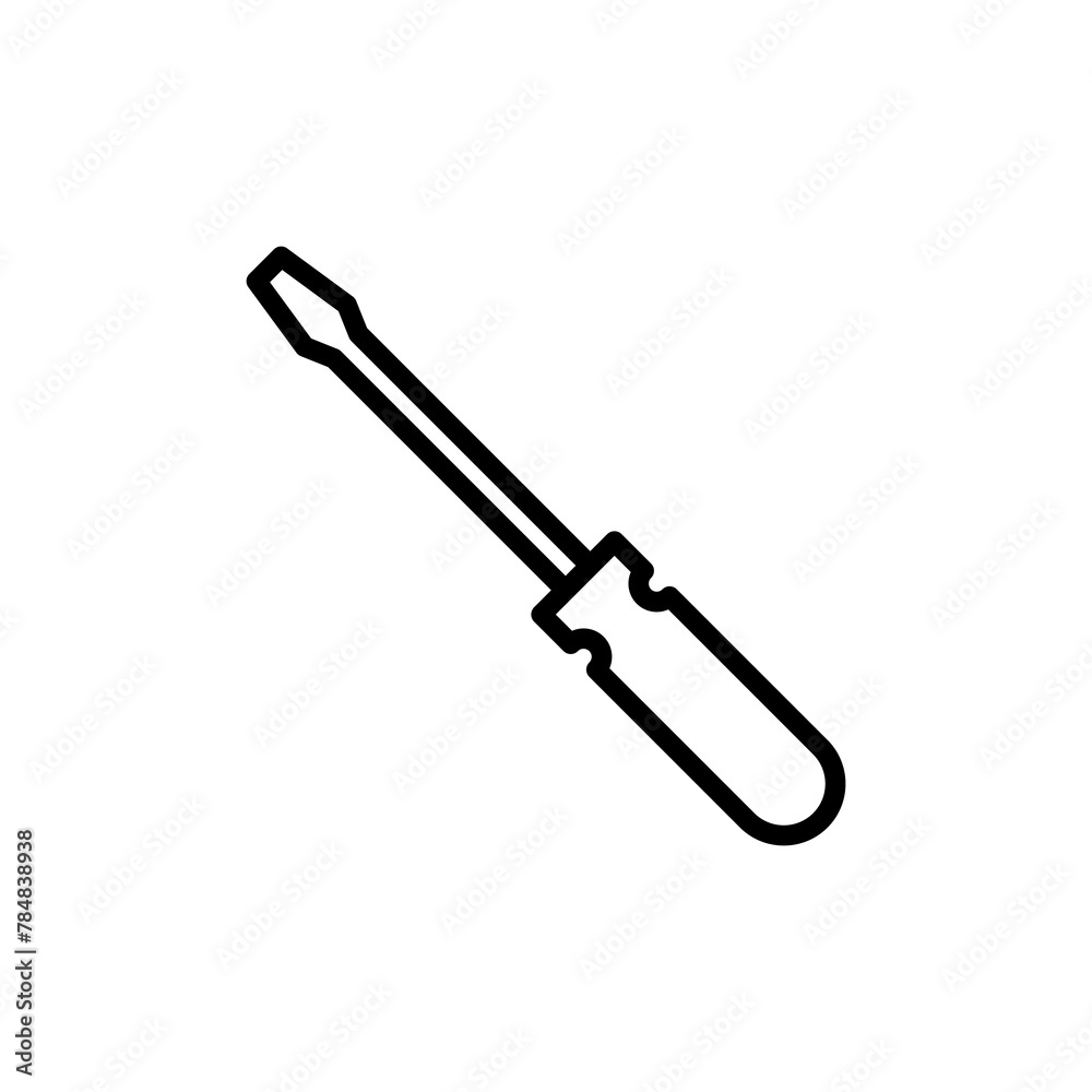 Screwdriver icon vector isolated on white background. Screwdriver vector icon Screwdriver icon vector isolated on white background. Screwdriver vector icon
