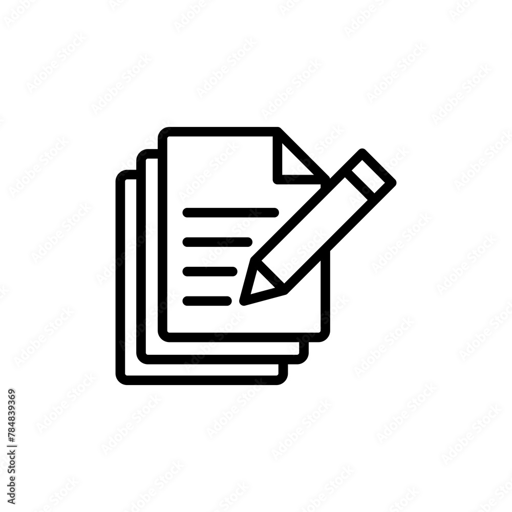 Note icon vector isolated on white background. Taking note icon vector. Edit line icon. Document write. Content writing Note icon vector isolated on white background. Taking note icon vector. Edit line icon. Document write. Content writing