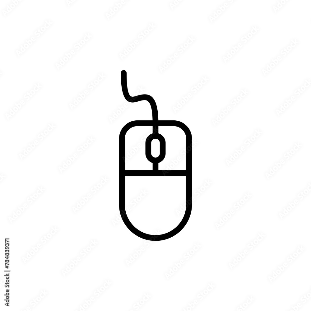Computer Mouse Icon vector isolated on white background. Computer mouse vector icon Computer Mouse Icon vector isolated on white background. Computer mouse vector icon