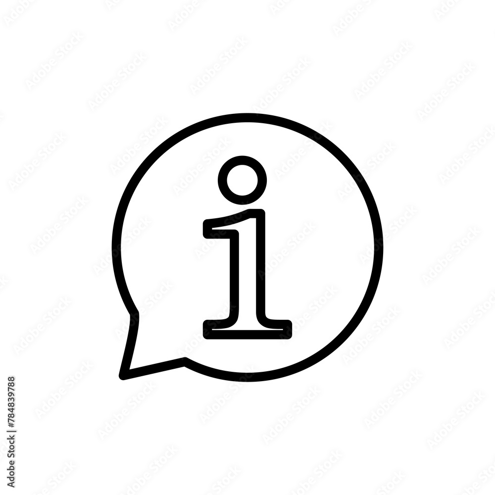 Information icon vector isolated on white background. Info sign. About us Information icon vector isolated on white background. Info sign. About us