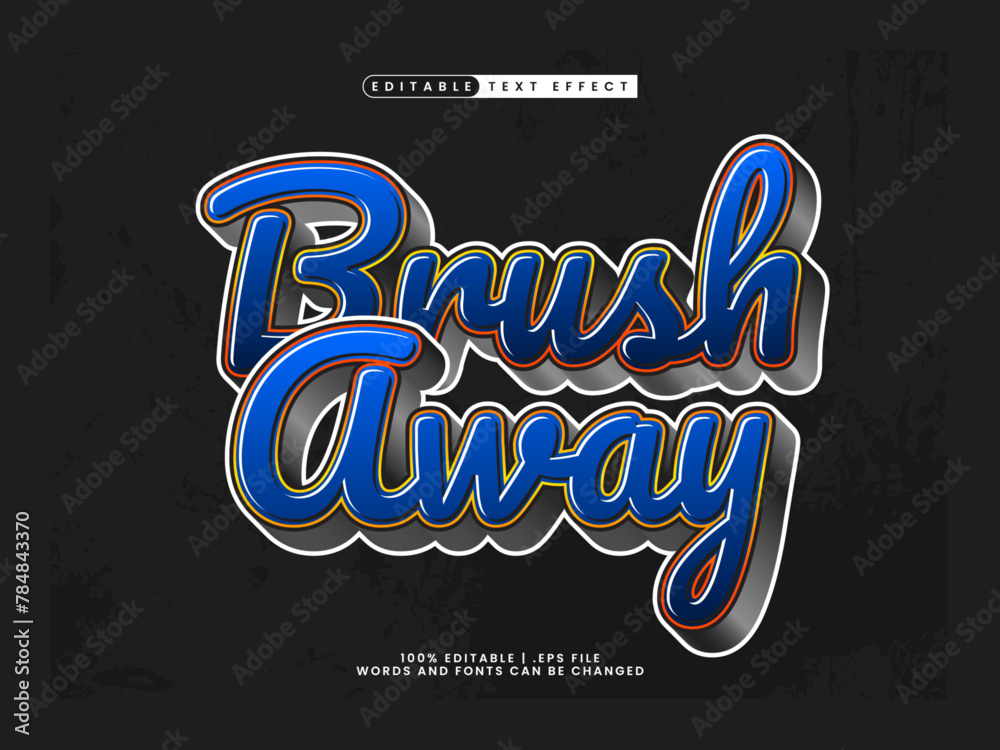 Obraz premium brush away editable text effect