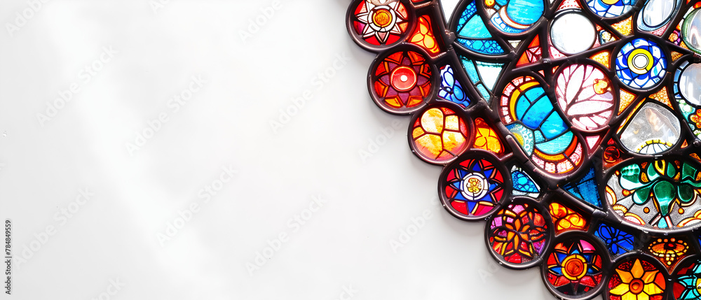 Vibrant Mosaic Heart: A Stained Glass Masterpiece