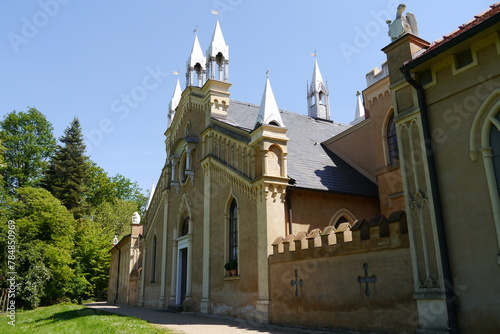Gotisches Haus im Wörlitzer Park im Dessau Wörlitzer Gartenreich