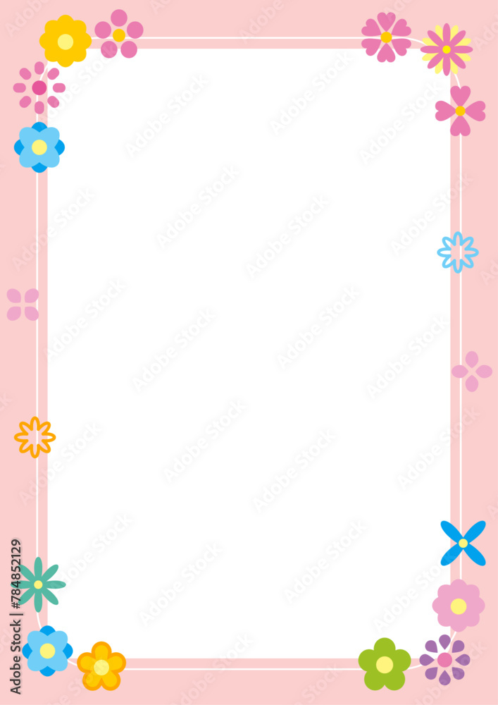 Various flower border background graphic illustrations Various flower border background graphic illustrations