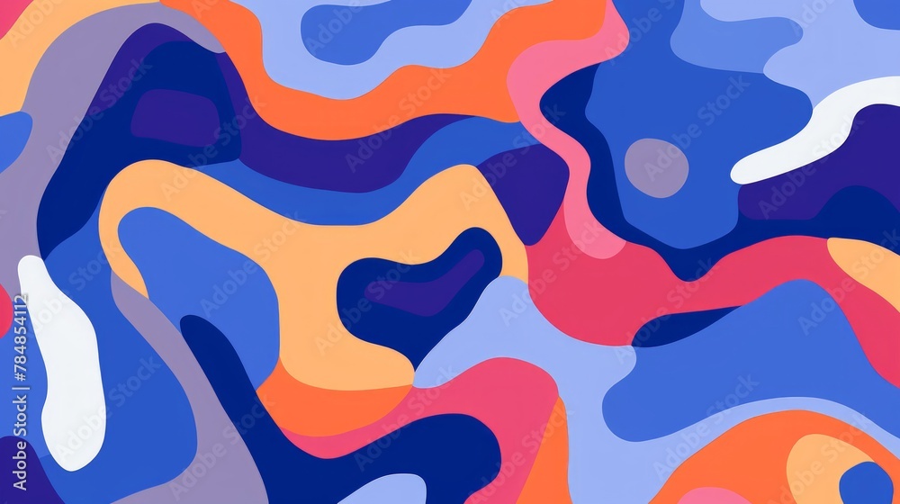 colorful abstract design in an abstract pattern, in the style of bold outlines, flat colors, nature-inspired camouflage colorful abstract design in an abstract pattern, in the style of bold outlines, flat colors, nature-inspired camouflage