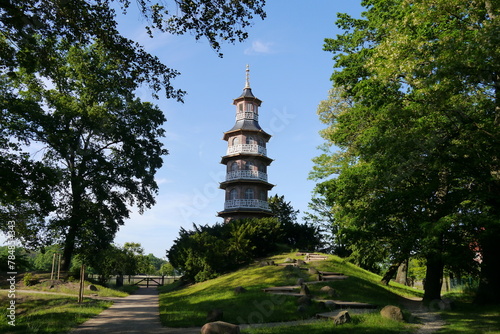 Chinesische Pagode Schlossgarten Oranienbaum bei Wörlitz photo