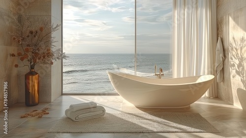 Coastal Bathroom View © Henry