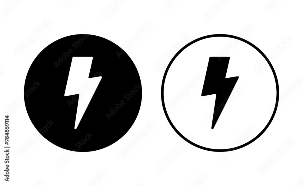 Lightning icon set. electric icon vector. power icon. energy sign Lightning icon set. electric icon vector. power icon. energy sign