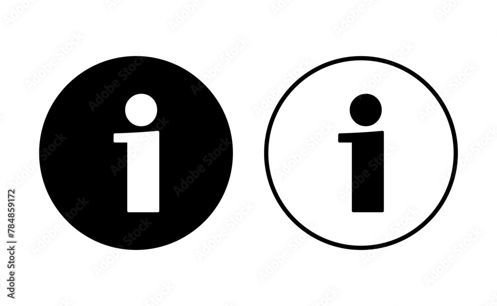 Info sign icon set. about us icon vector. Faq icon Info sign icon set. about us icon vector. Faq icon