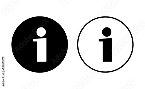 Info sign icon set. about us icon vector. Faq icon