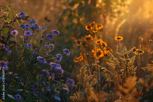Splendid Sundown Symphony: A Glimpse of North Dakota's Native Flora