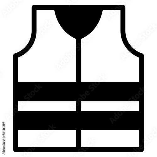 Construction safety vest icon
