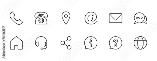 Contact us icon vector. web icon vector. business card contact information icon.