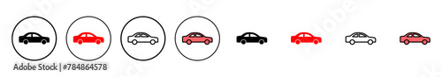 Car icon vector illustration. car sign and symbol. small sedan