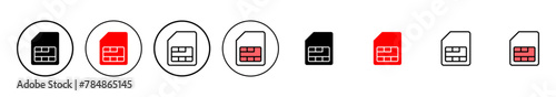 Sim card icon vector illustration. dual sim card sign and symbol