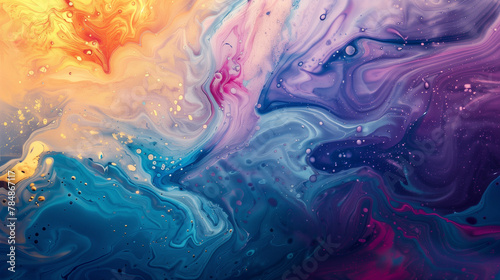 Colorful Oil in Water