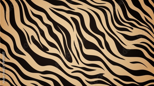 black and beige zebra print rug with brown stripes fabric background
