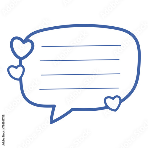 bubble speech sticker fro note