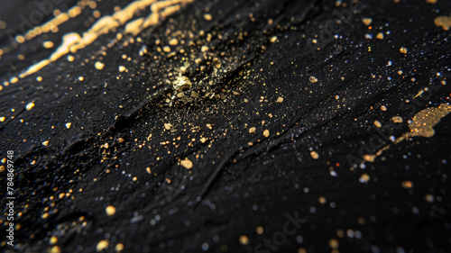 Abstract blur gold bokeh background. © Sansha Creation