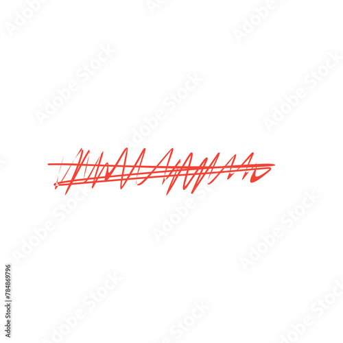 red pen scribble