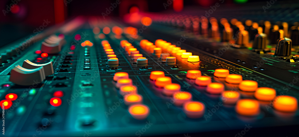 Top of a Mixing Console in Light Style