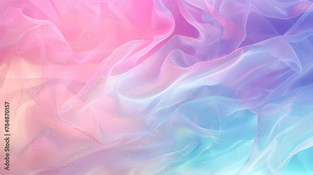 Fototapeta premium Pastel Soft. Saturated Glow Concept. Screen Pink, Teal Template. Holographic Vector. Glossy Cover. Web Applications. Mobile illustration, Network Template Design. Pattern 80s Product.