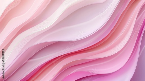 simple colorful modern waves background design with baby pink  pastel magenta and light pink color.