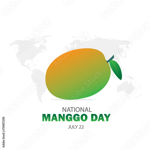 vector graphic of national mango day good for national mango day celebration. flat design. flyer design.flat illustration. design simple and elegant